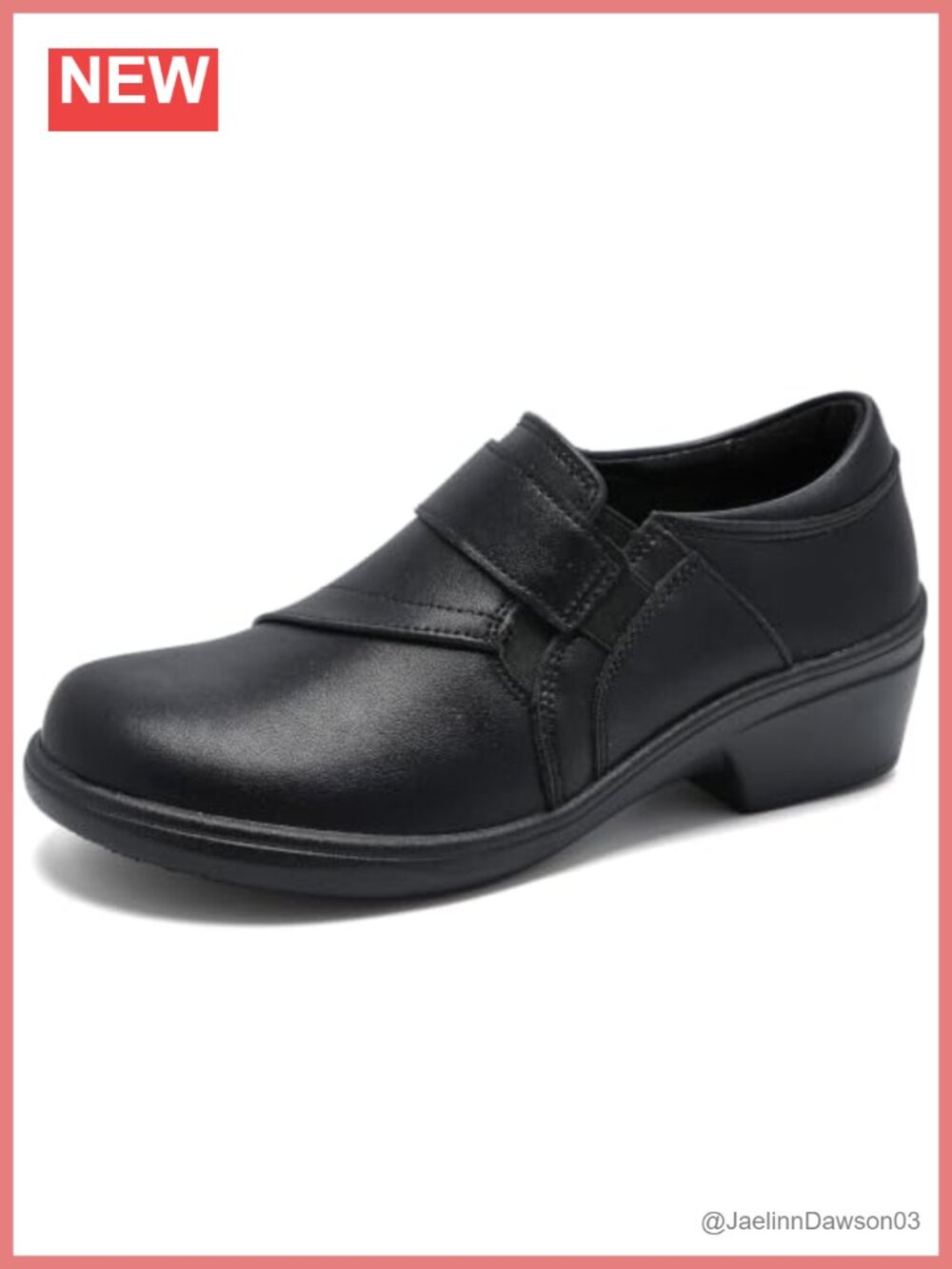 Nursing Work Slip-On Loafers with Memory Foam Insole, Non-Slip Rubber Sole